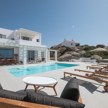 Villa Petra Mare Above Mykonos Town Private Pool Exterior photo