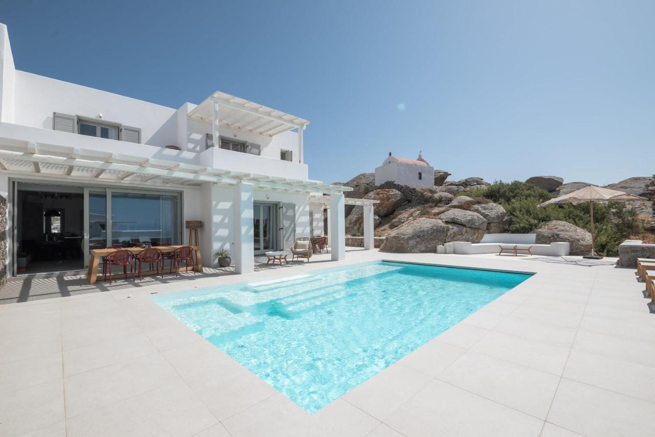 Villa Petra Mare Above Mykonos Town Private Pool Exterior photo